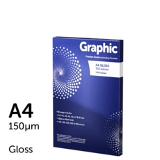 Graphic A4 Gloss Laminating Pouches 150 Micron (Pk of 100)