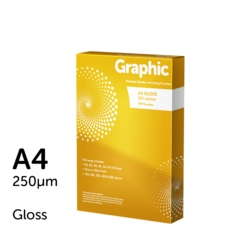 Graphic A4 Gloss Laminating Pouches 250 Micron (Pk of 100)
