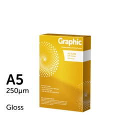 Graphic A5 Gloss Laminating Pouches 250 Micron (Pk of 100)