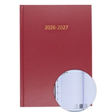 2026/27 ACADEMIC Diary A4 Page/Day BURGUNDY