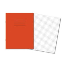 9x7" Exercise Book 7mm Squared 80Pg (229x178mm) Orange