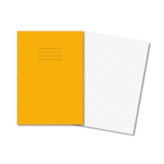 A4 Exercise Books 7mm Squared 80Pg Yellow