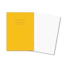 A4 Exercise Books 10mm Squared 80Pg Yellow