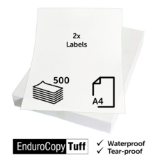 EnduroCopy Tuff A4 - Self Adhesive Labels, Matt White