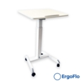 ErgoFlo Height Adjustable LaptopTable 600mm x520mm WHITE