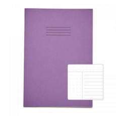 Rhino A4 CORNELL Exercise Book 80Pg 8mm Line + Dot Grid Prpl
