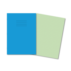 A4 SEN Exercise Books 10mm Sq Green Pages, Blue Cover
