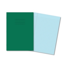 A4 SEN Exercise Books 8mm FM Blue Pages, Dk Green Cover