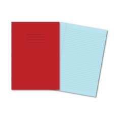 A4 SEN Exercise Books 8mm FM Blue Pages, Red Cover