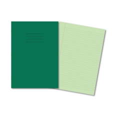 A4 SEN Exercise Books 8mm FM Green Pages, Dk Green Cover