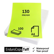 EnduroCopy Tuff A4 - 130 mic Paper, Matt Flourescent Yellow