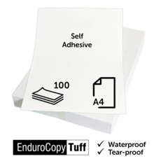 EnduroCopy Tuff A4 - Self Adhesive Paper, Gloss White