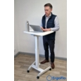 ErgoFlo Height Adjustable LaptopTable 600mm x520mm WHITE