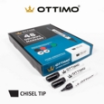 OTTIMO Drywipe Markers Chisel Tip Black