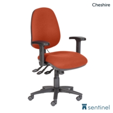 Cheshire H/Back Operator Chair C/W inflatable lumbar support