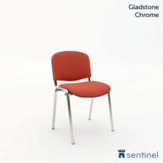 Gladstone Classroom Chair C/W chrome frame(Fabric seat/Back)