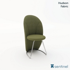 Hudson Fabric Tub Shaped Cantilever Chair