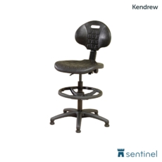 Kendrew Industrial Draughtsman Chair Easy-clean Polyurethane