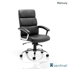 Mercury Executive Leather Chair with arms and headrest