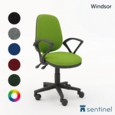 Windsor High Back Operator Chair With Fixed Arms