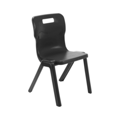 Titan One Piece Plastic Chair 425mmH Black