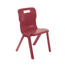 Titan One Piece Plastic Chair 425mmH Burgundy