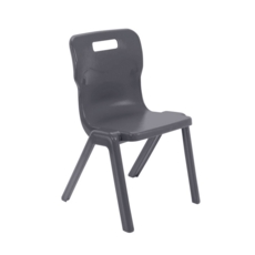 Titan One Piece Plastic Chair 425mmH Charcoal