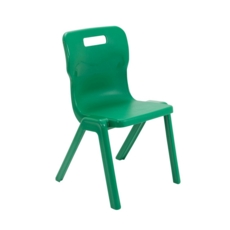 Titan One Piece Plastic Chair 425mmH Green