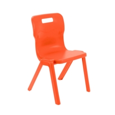 Titan One Piece Plastic Chair 425mmH Orange