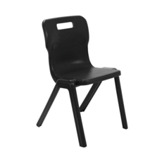 Titan One Piece Plastic Chair 460mmH Black