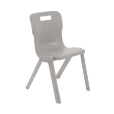 Titan One Piece Plastic Chair 460mmH Grey