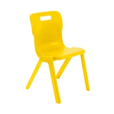 Titan One Piece Plastic Chair 460mmH Yellow