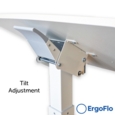 ErgoFlo Height Adjustable LaptopTable 600mm x520mm WHITE