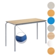 1100x550mm Crush Bent Classroom Table PU Edge 760mmH