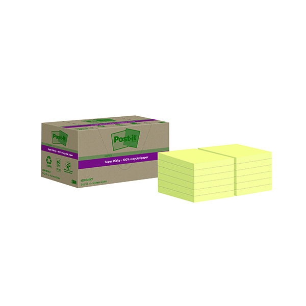 Post-it S/S Recy 47.6x47.6 Ylw Pk12