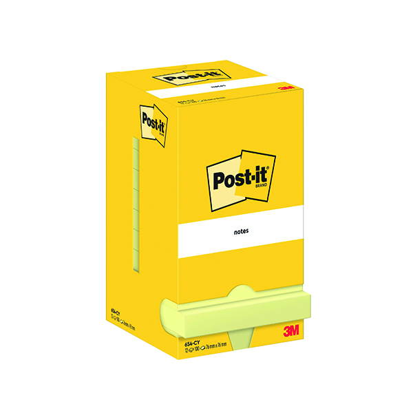 Post-it Notes 76x76 100S C/Ylw Pk12