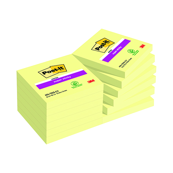 Post-it S/Stick 76x76 90S C/Ylw Pk12