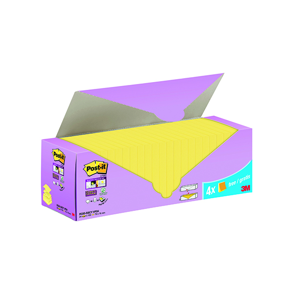 Post-it Stky Z-Note Cab Ylw 76x76mm