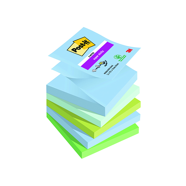 Post-it Z Oasis 76x76mm 90 Sheet Pk5