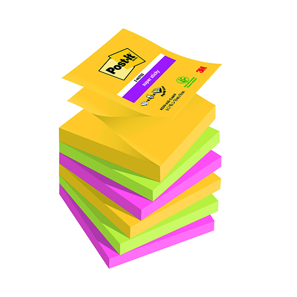 Post-it S/Stick Z-N 76x76 Crnvl Pk6