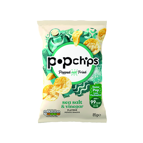 Popchips Crisps Salt/Vinegr 85g Pk8