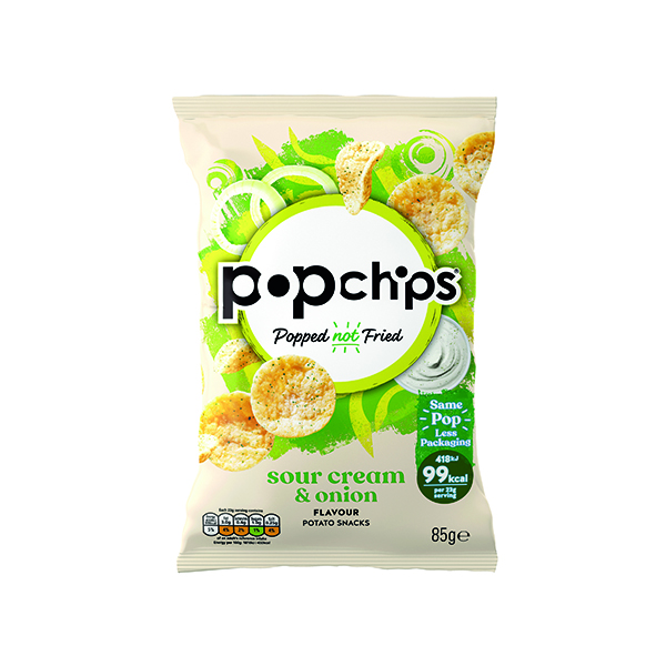 Popchips Crisps Sour Crm/Oni 85g P8