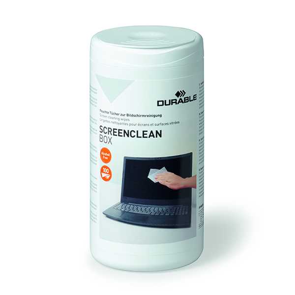 Durable Screenclean Box Wipes Pk100