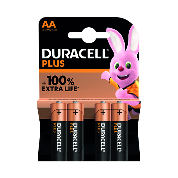 Duracell Plus AA Battery Pk4