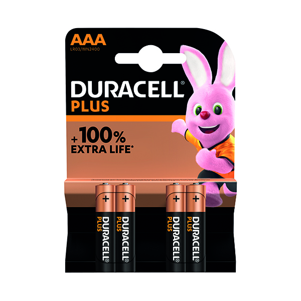 Duracell Plus AAA Battery Pk4