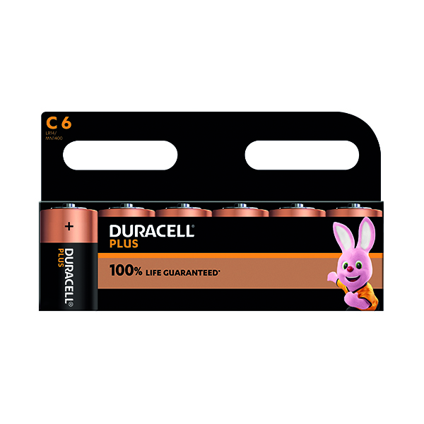 Duracell Plus C Battery Pk6