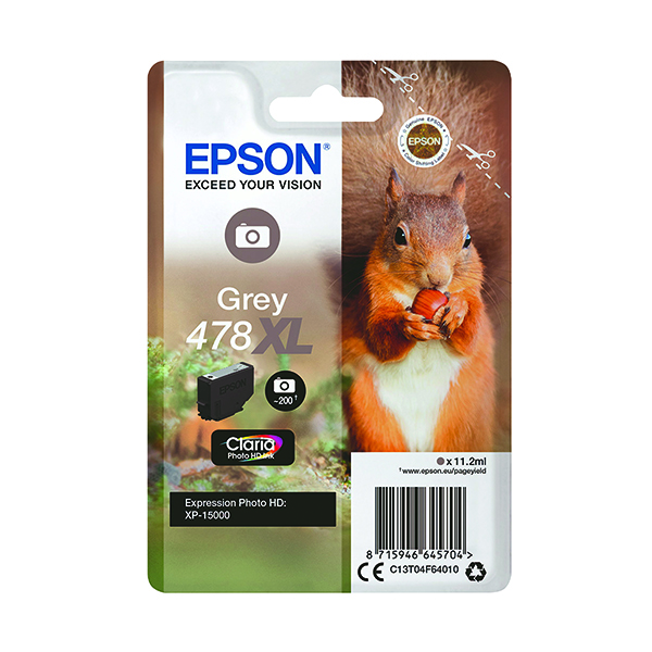 Epson 478XL Ink Cart Pho HD HY Grey