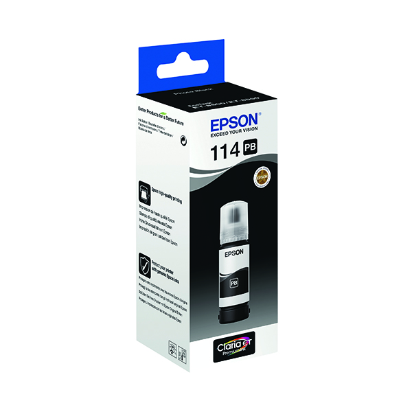 Epson 114 Ink Bottle EcoTank Pho Blk