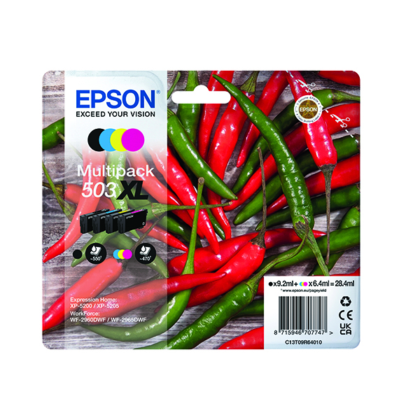 Epson 503XL Ink Cart HY Multipk CMYK