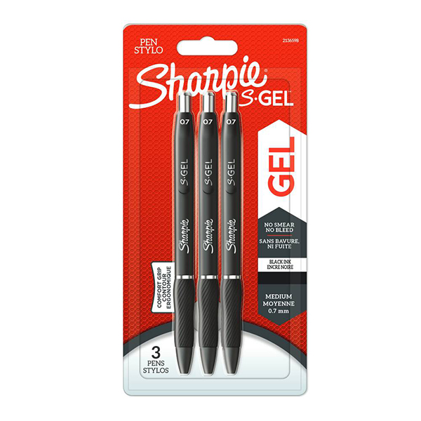 Sharpie S Gel Black Pack Of 3